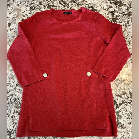 Medium New AlaMode Knit Tunic Top Sweater Long Sleeve Blouse Women’s Misses - Picture 1 of 7